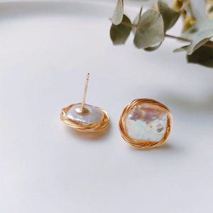 12mm AA+ Freshwater Pearl Stud Earrings